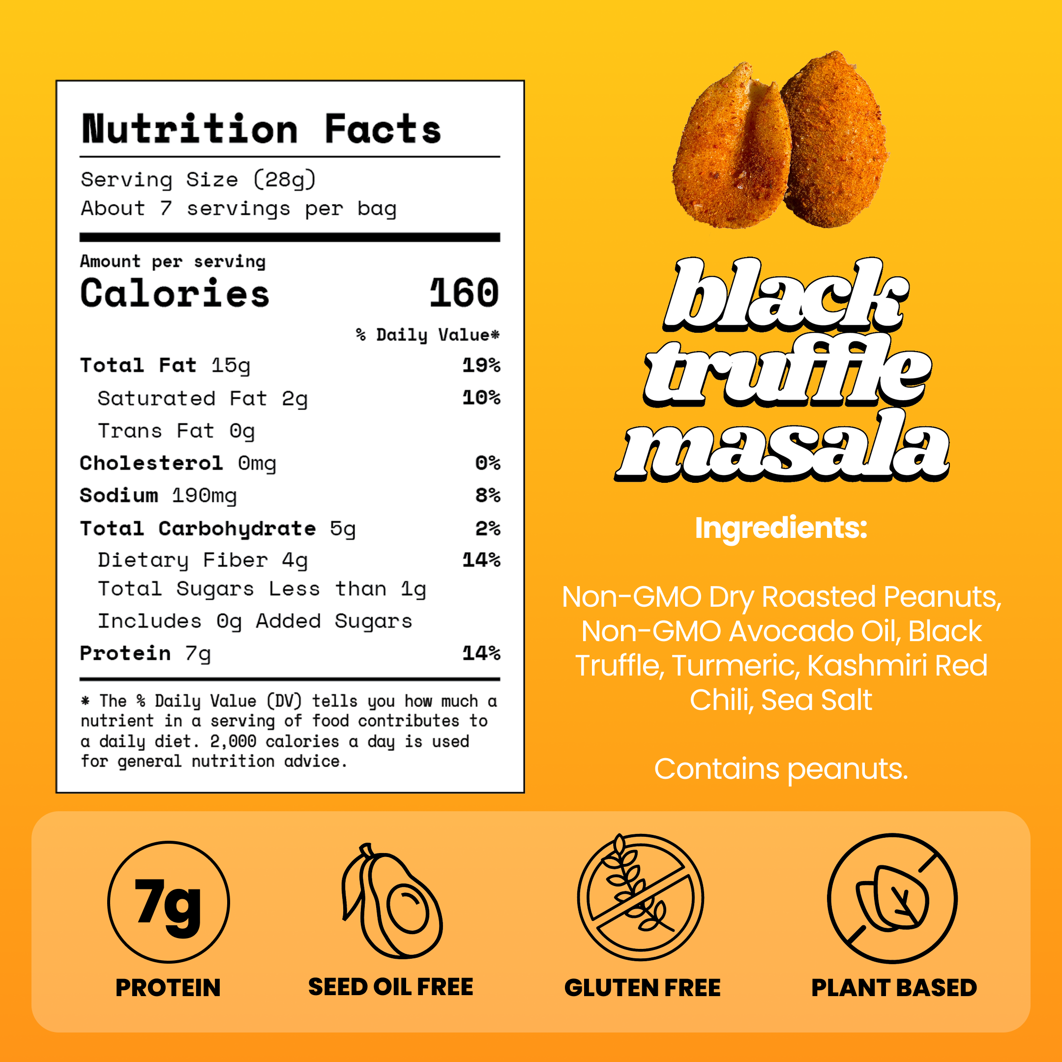 Black Truffle Masala Roasted Peanuts