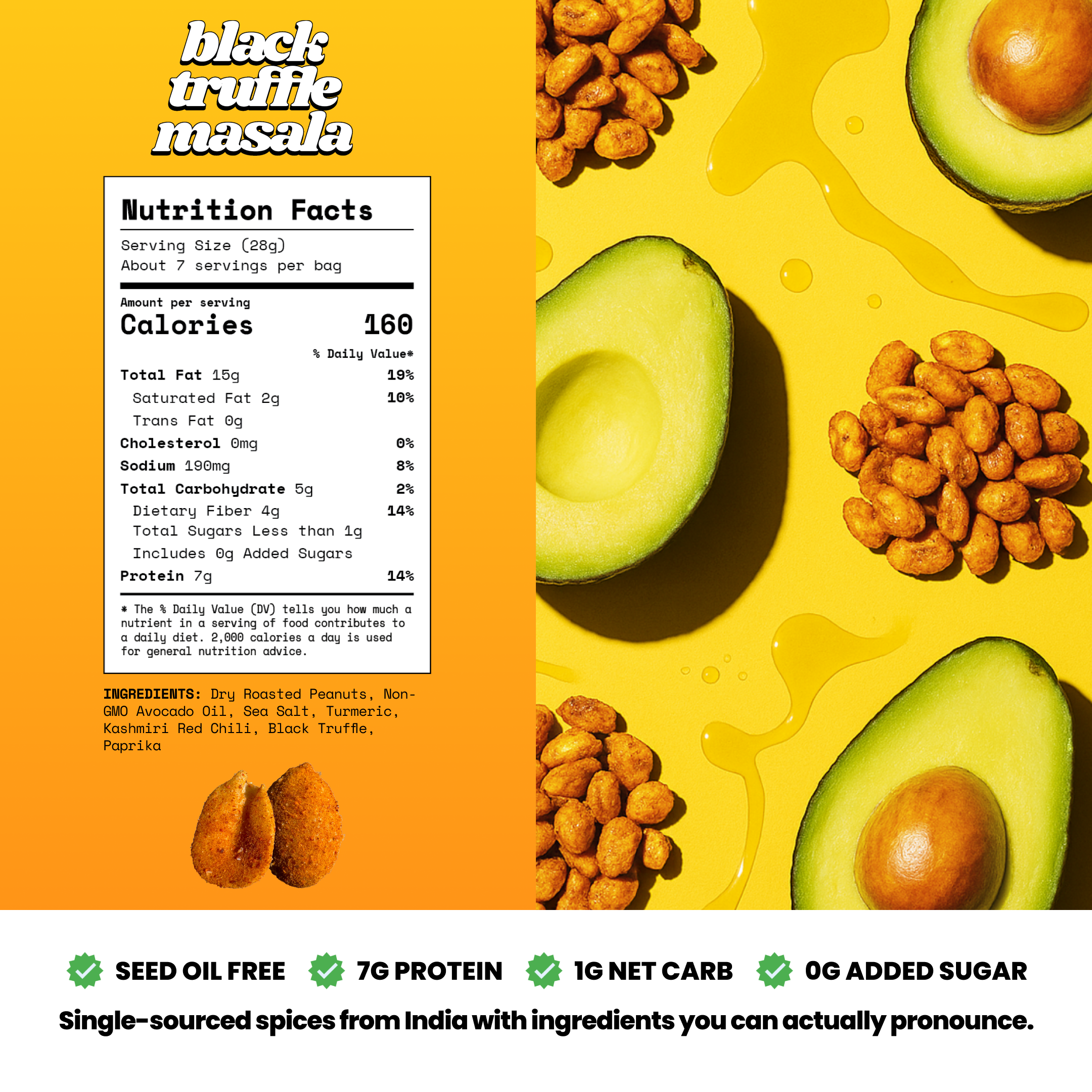 Black Truffle Masala Roasted Peanuts