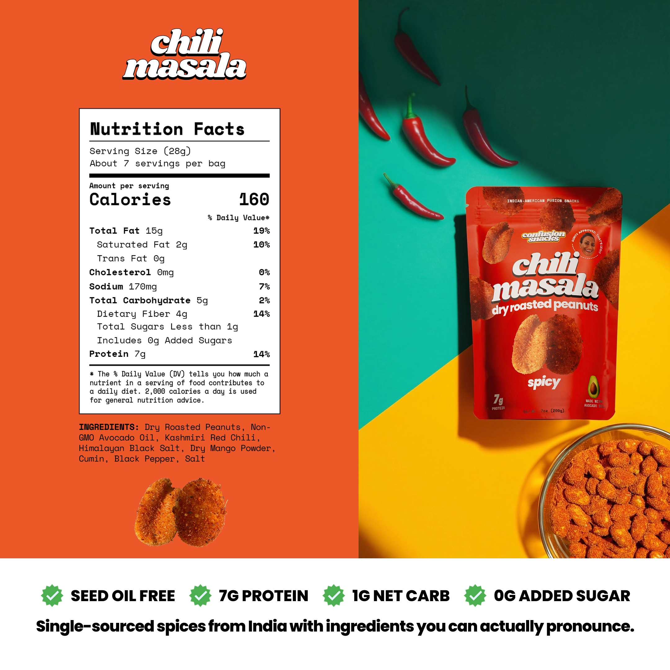 Chili Masala Roasted Peanuts